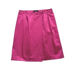 Talbots Skirt Raspberry Pink Faux Wrap Pockets Career Dressy Lined Skirt Size 8